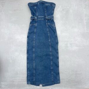 Good American Denim Tube Midi Dress